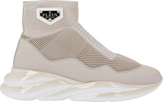 Philipp Plein Runner Sneaker Iconic Plein - Dames - Sneakers - Beige - 35 1/2 EU - Polyester - Schoenen
