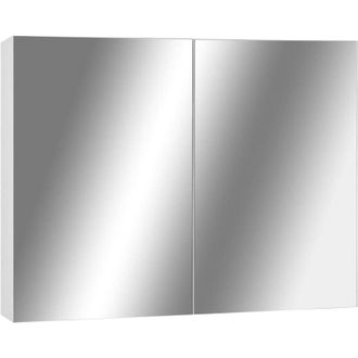 vidaXL Armario De Ba&ntilde;o Con Espejo Mdf Blanco 80x15x60 Cm Vidaxl