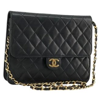 Chanel Pre-owned Cross Body Bags, female, Black, Size: ONE SIZE Pre-owned Vintage Shoulder Bag