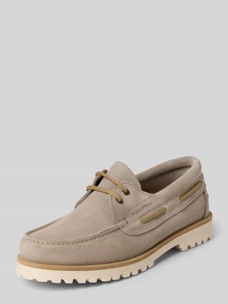 Marc O'Polo Schn&uuml;rschuhe aus Veloursleder Modell LEVI 1B in Taupe, Gr&ouml;&szlig;e 40