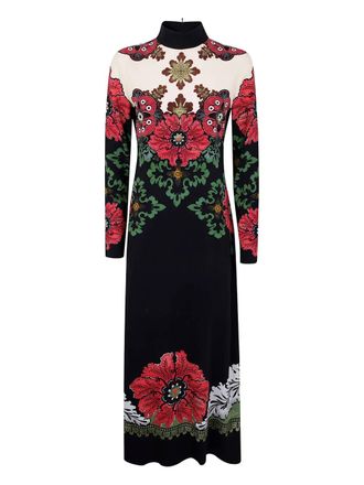 La DoubleJ Abito a fiori - Nero