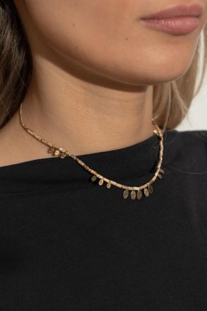 Isabel Marant Short Necklace With Stones, Womens, Beige