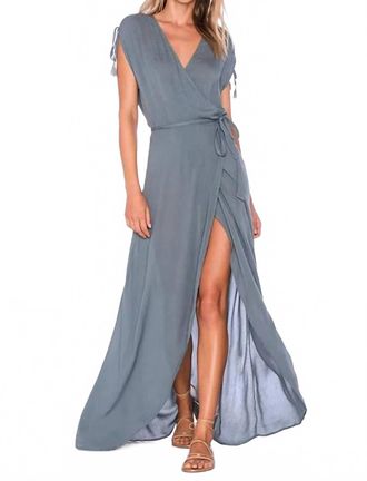 L*Space Wrap Maxi Dress In Slated Glass