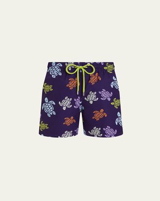 Vilebrequin Mens Tortues Micro-Perforated Ultra-Light Swim Trunks