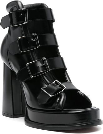 Alexander McQueen Stivaletti in pelle 130mm - Nero