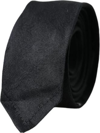 Dolce & Gabbana 4cm Zijden Stropdas - Heren - Stropdassen - Zwart - ONE Size - Accessoires