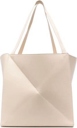 Nanushka Origami Tote Bag Creme Logo - Dames - Shoppers - Beige - ONE Size - Tassen