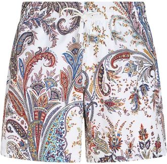 Etro White Printed Swim Trunks