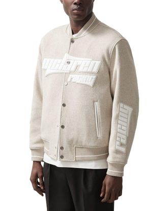 Reiss Track Wool-Blend Bomber Jacket