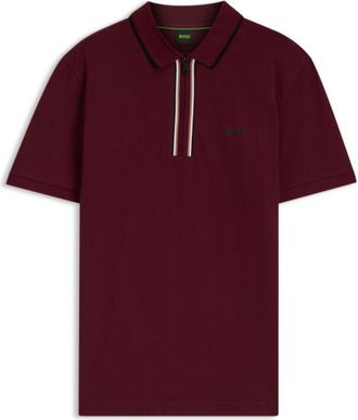 BOSS Active Slim-fit polo shirt in moisture-wicking stretch cotton