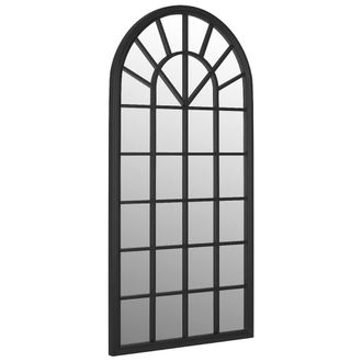 Berkfield Home Mirror Black 90x45 cm Iron for Indoor Use