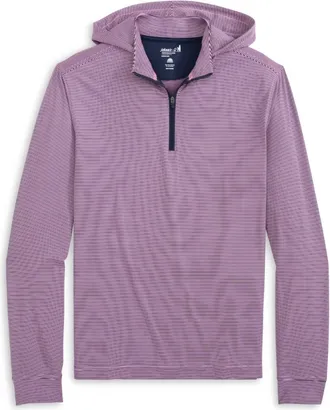 Johnnie-O Mens Hybrid Hoodie In Navy/porto Pink