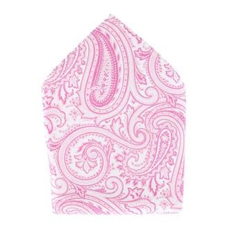 Trafalgar Store Sobee Paisley Silk Pocket Square in Pink at Nordstrom