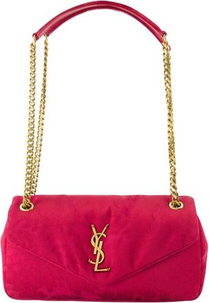 Saint Laurent Barok Bloemen Jacquard Kleine Tas - Dames - Schoudertassen - Roze - ONE Size - Tassen