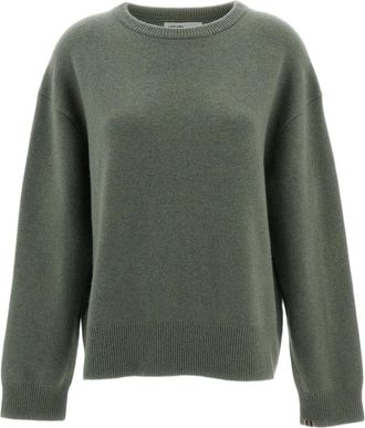 Extreme Cashmere Green Mike Cashmere Crewneck Oversized Knit Sweater