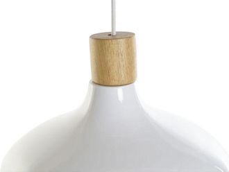 DKD Home Decor Lampadario DKD Home Decor Bianco Marrone Metallo Pino 50 W 35,5 x 35,5 x 21 cm