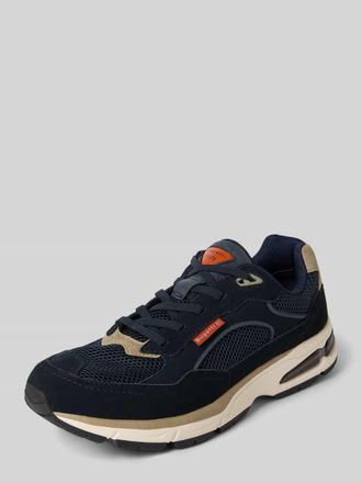 Bugatti Sneaker aus Leder-Mix mit Logo-Detail Modell Parry in Marine, Gr&ouml;&szlig;e 40