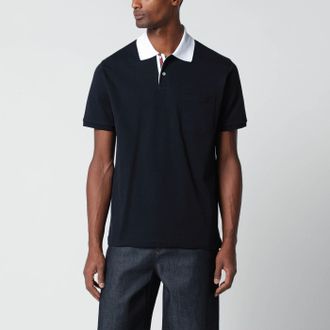 Gucci Blue stretch cotton piqu&eacute; polo shirt