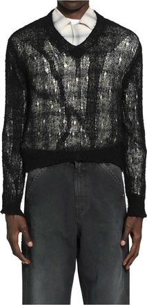 Our Legacy Truien & Vesten, Heren, Zwart, M, Katoen, Slow V-Neck