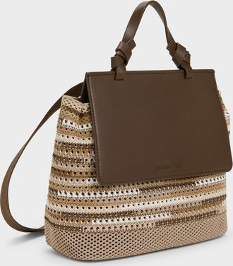 Charles & Keith Girls Ida Multi-Stripe Knitted Backpack