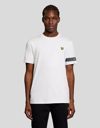Lyle & Scott Lyle And Scott Mens Sports Sleeve Detail T-Shirt - White - Size: 34