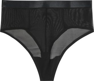 Spanx Sheersense Sculpting Mesh Thong - Black - S (UK8-10 / S)