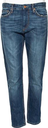 Isabel Marant &eacute;toile Blue Denim Distressed Trim Detailed Jeans