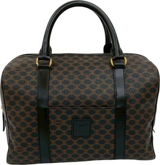 Celine Pre-owned Celine Macadam Coated Canvas Boston Bag Unisex MC98/2