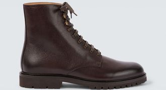 Brunello Cucinelli Stivali stringati in pelle