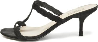 Prada Su&egrave;de sandalen - Zwart