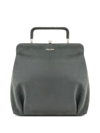 Giorgio Armani Frame logo-detail tote bag - women - Lamb Skin - One Size - Grey