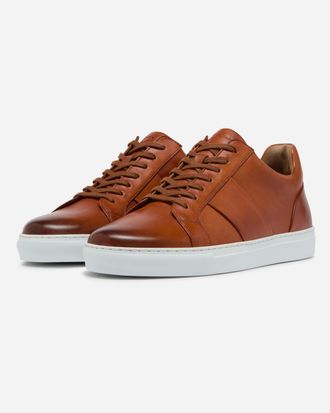 Oliver Sweeney Mens Kendal Trainers in Brown Leather - Size UK 11