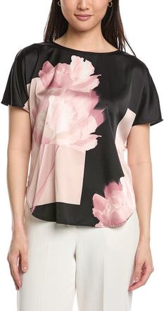 Anne Klein Printed Flat Satin Top