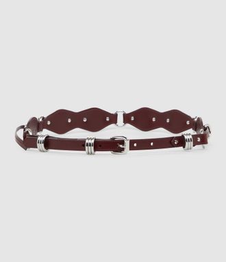 Isabel Marant Ceinture Bolton Belt Burgundy