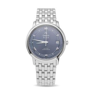 Omega Pre-owned Omega De Ville Prestige Sun-Brushed Blue Dial Unisex Watch 424.10.37.20.03.002
