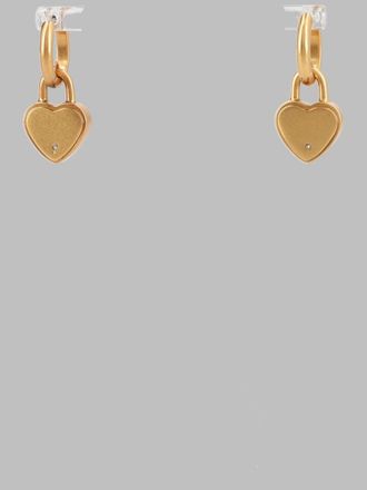 Marc Jacobs Heart Padlock Earrings - Gold