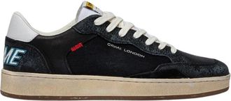 Crime London Chelsea - Heren - Sneakers - Zwart - 43 EU - Katoen - Schoenen