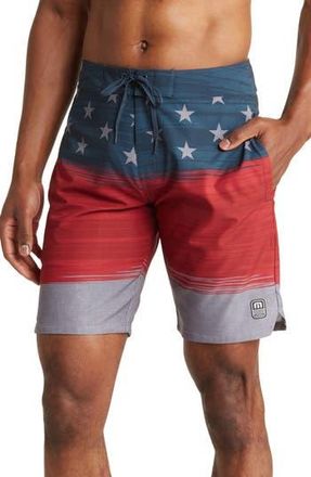 Travis Mathew Starboard Shores Swimming Trunks in Heather Blue Nights at Nordstrom Rack, Size 30