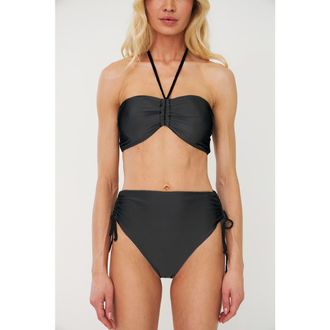 Cras Hildacras High Rise Bikini Bottom in Black at Nordstrom, Size 14