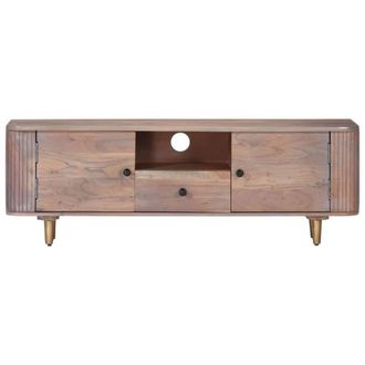 Berkfield Home TV Cabinet 118x30x40 cm Solid Acacia Wood in Brown | Size: 118 x 30 x 40 cm