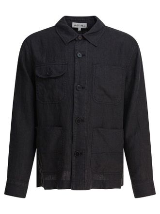 Alex Mill Linen Work Jacket Jackets And Coats Black