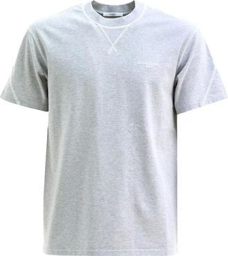 Givenchy Tops, Heren, Grijs, L, Katoen, Couture Seam Contrasted Stitch T-Shirt