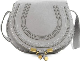 Chlo&eacute; Marcie Leather Mini crossbody bag - Grijs
