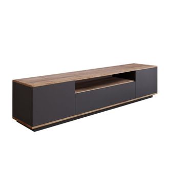 Concept Usine Mueble TV gris y madera de 180 cm