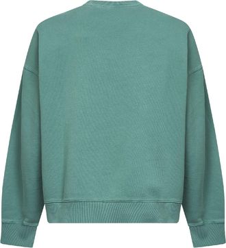Carhartt Work in Progress Mens Crewneck Sweatshirt Lily Benton Green Cotton Sweatshirts Sweater