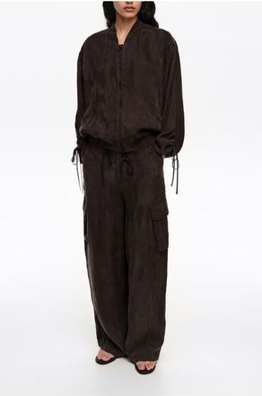 Bimba & Lola Fluid Cargo Trousers in Washed Black at Nordstrom, Size 42 Eu