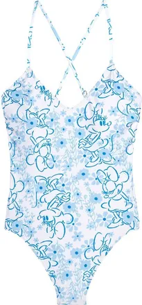 Disney Minnie Mouse Sleeveless One Piece Swimwear in Minnie Mouse Blue at Nordstrom, Size Large