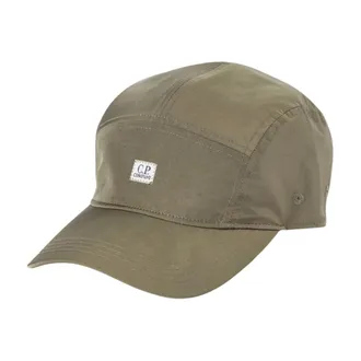 C.P. Company Caps, male, Green, Size: ONE SIZE Chrome-R Panelled Logo Cap
