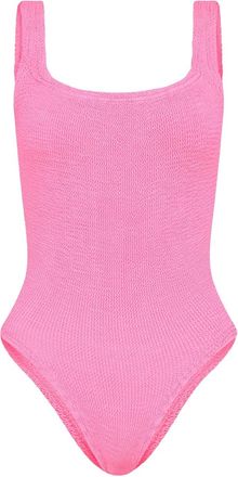 Hunza G Costume da bagno con scollo quadrato - Rosa