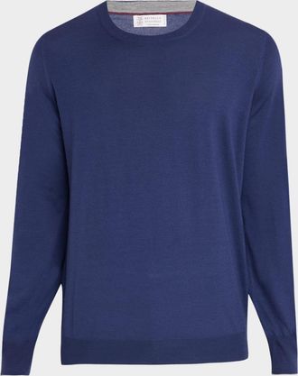 Brunello Cucinelli Men & apos;s Wool and Cashmere Crewneck Sweater